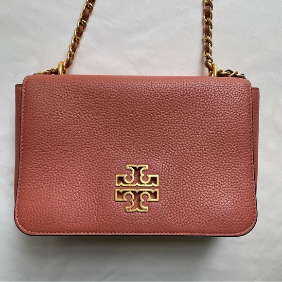 Tory Burch Britten Adjustable Shoulder Leather Purse - Picture 3 of 16